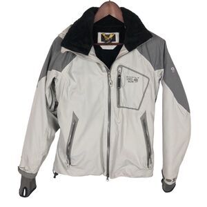 Mountain Hardwear Cream Gray Black Conduit Winter Jacket Coat Women's Size Small